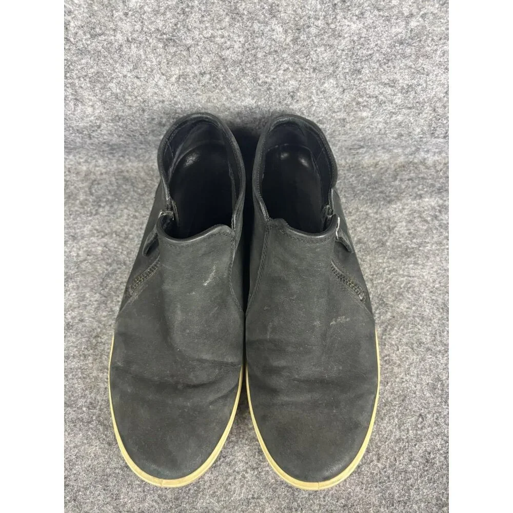Ecco Soft 2.0 Shoes Womens Size 40 Black Leather Zip‎ Bootie Ankle Sneakers
